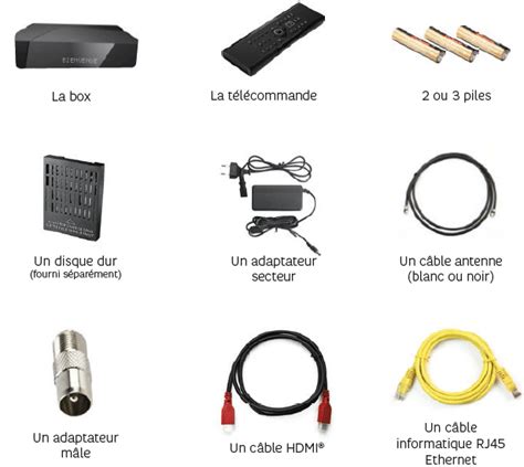 Box THD 4K SFR boutons et caractéristiques techniques