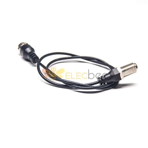 20pcs F Type Coaxial Cable Connector Male 180 Degree To Female Straight 50ohm With Rg179 10cm