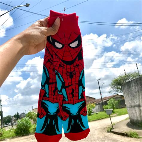 Meia Do Homem Aranha - Meia Spiderman homem aranha | Shopee Brasil