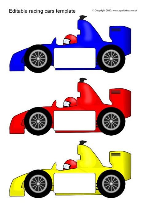 Editable Free Printable Race Car Template Printable Templates