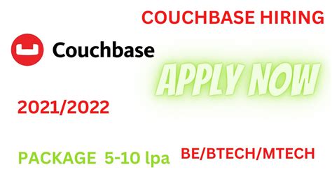 COUCHBASE OFF CAMPUS DRIVE 2021 2022 BATCH APPLY ASAP YouTube