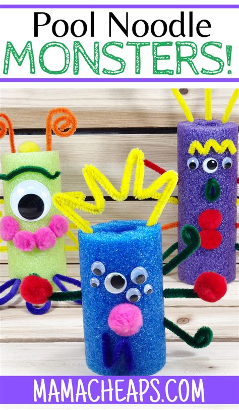 Diy Pool Noodle Monsters Dollar Store Craft Mama Cheaps® Pool