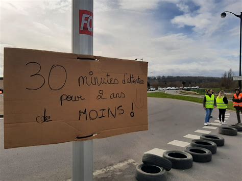 Réforme des retraites le rond point de la baigneuse est à nouveau