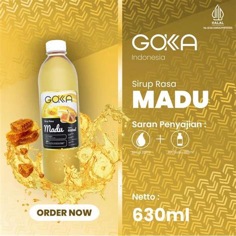 Jual Gokka Sirup Rasa Madu Minuman Syrup Gokka Rasa Madu 630ml Di