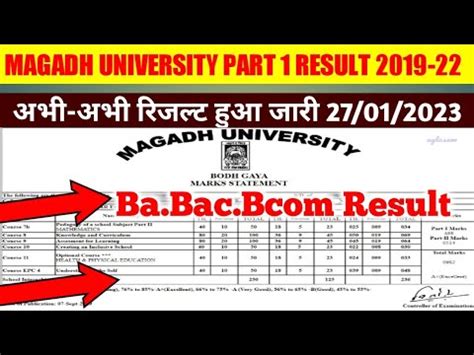 Magadh University Part Result Kaise Nikale Magadh University Ba Bac