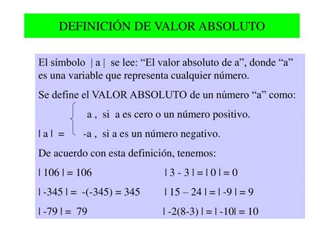 PPT VALOR ABSOLUTO EN LOS NÚMEROS ENTEROS PowerPoint Presentation