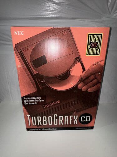 Turbografx Cd System Console W Docking Station Hard Case Card Complete