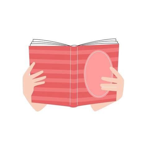 Reading lovers. Books stickers. Hands holding books. Decorative vector ...