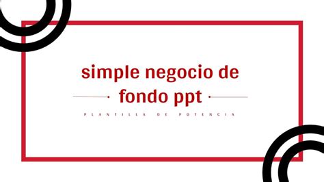 Negocio De Trabajo Simple Rojo Presentaci N Plantilla Para Powerpoint