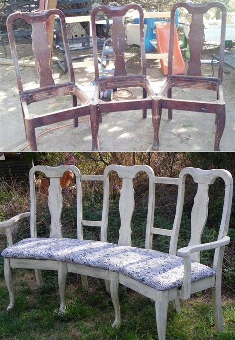 8 Diy Projects For Turning Old Chairs Into Gorgeous Benches Upcycle Chair Recycled Furniture