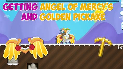 GETTING MERCY S WING GOLDEN PICKAXE Growtopia YouTube