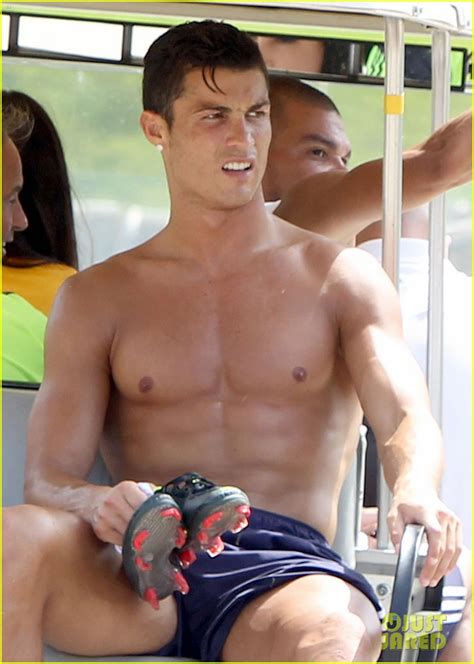 Cristiano Ronaldo Shirtless After Practice Photo 2698423 Cristiano