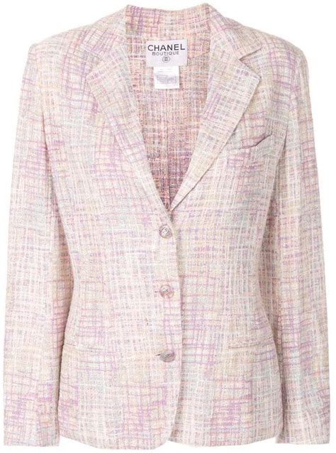 CHANEL Pre Owned 1998 Boucle Knit Jacket Farfetch Boucle Knit