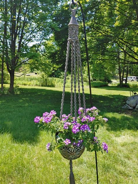 Large Birdcage Spiral Macrame Plant Hanger Indoor Outdoor Etsy