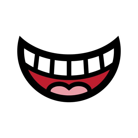 Big Happy Toothy Cartoon Smile vector icon 553849 Vector Art at Vecteezy