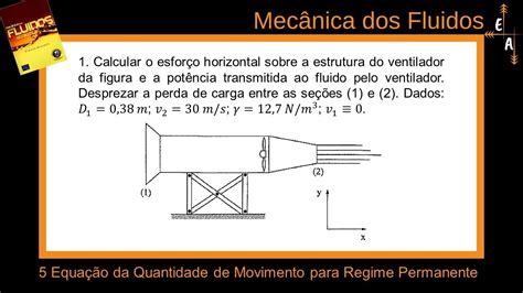 Equa O Da Quantidade De Movimento Para Regime Permanente Youtube