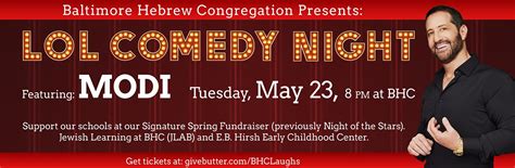 Baltimore Hebrew Congregation Spring Fundraiser to Feature Comedian ...