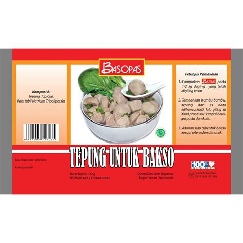 Jual Tepung Bakso Tepung Pengenyal Bakso Merk BASOPAS Shopee Indonesia