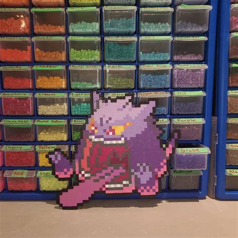 Gigantamax Gengar Menu Icon Perler Bead Pixel Art Picclick The Best