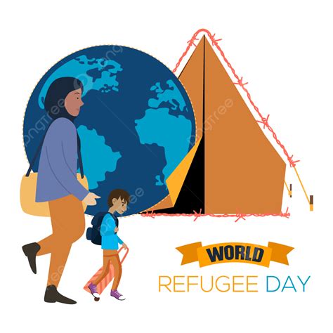 Blue And Yellow Color Most Trendy World Refugee Day Png Hand Blue