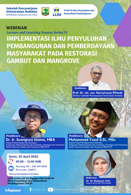 Sekolah Pascasarjana Universitas Andalas Webinar Implementasi Ilmu