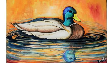 How To Paint A Duck In Water Water Color Painting Step By Step Youtube