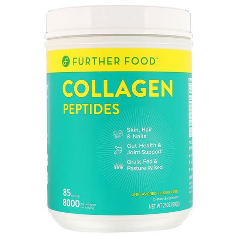 Further Food Collagen Peptides Pure Protein Powder Unflavored 24 Oz 680 G Iherb