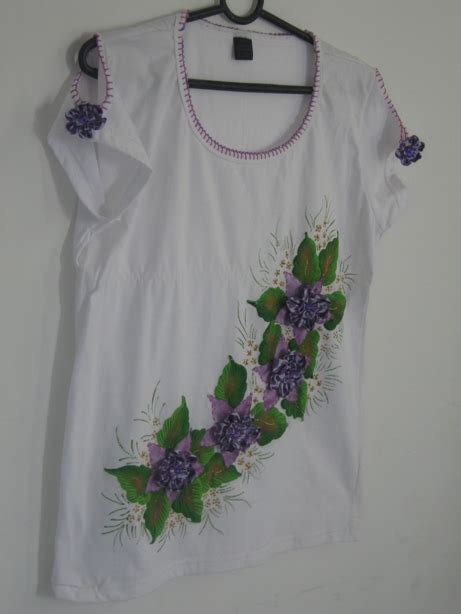 Marcia Freitas Pintura Em Tecido Camisetas Flores