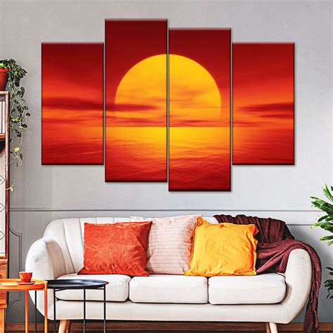 Red Orange Sunset Wall Art | Photography