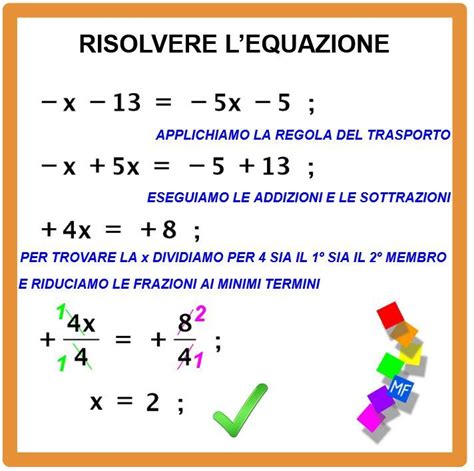 Risolvere Un Equazione Secondo Principio Di Equivalenza Espressioni