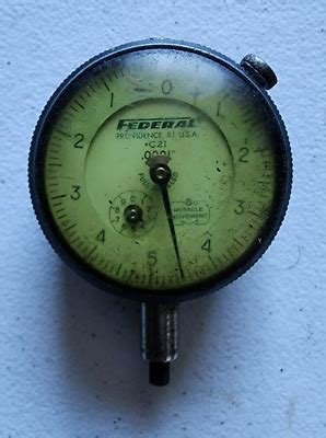 Indicators Vintage Federal Dial Indicator