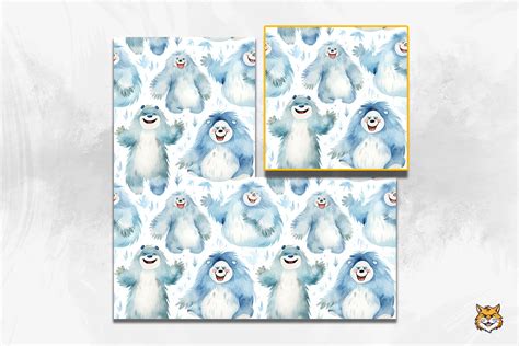 Yeti Seamless Pattern Graphic by Meow.Backgrounds · Creative Fabrica