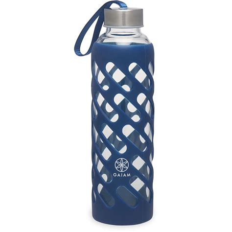 Gaiam Glas Trinkflasche Mit Silikonh Lle Trinkbeh Lter Kaufen Sport