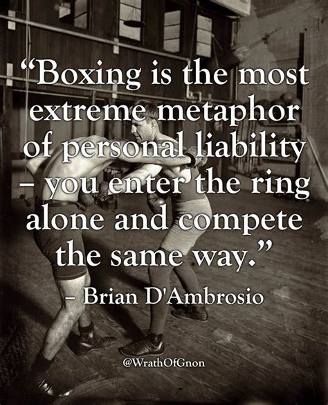 “boxing Is The Most Extreme Metaphor Of Personal Wrathofgnon Personal Liability Extreme