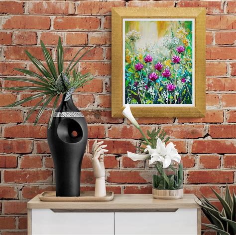 Meadow Painting Floral Original Art Flowers Wall Art Impasto Etsy