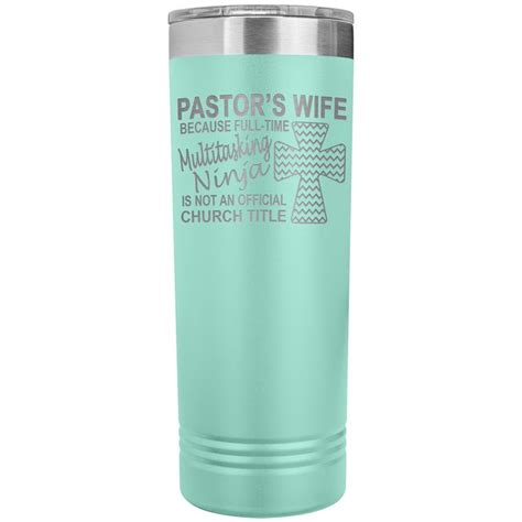 Pastor S Wife Multitasking Ninja Funny Pastor S Wife Skinny Tumbler