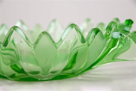 Art Deco Green Glass Bowl Austria Circa 1930 At 1stdibs