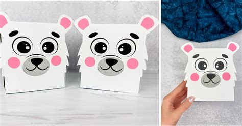 Polar Bear Tissue Box Craft Free Pdf Template