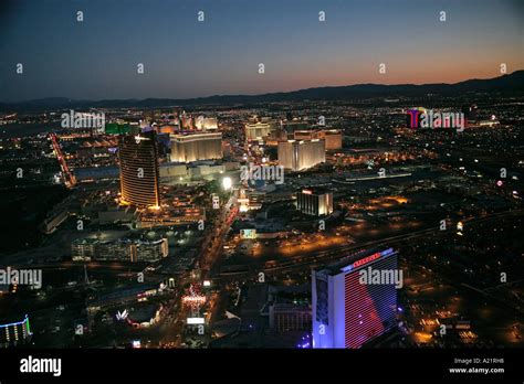 Aerial Las Vegas Strip Las Vegas Nevada Stock Photo - Alamy