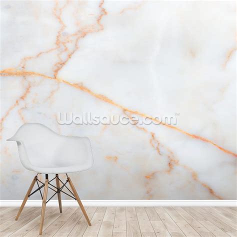 White Marble Texture Wallpaper Mural | Wallsauce UK