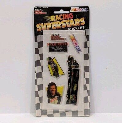 Vintage Kyle Petty Mello Yellow Nascar Racing Champions Puffy Stickers