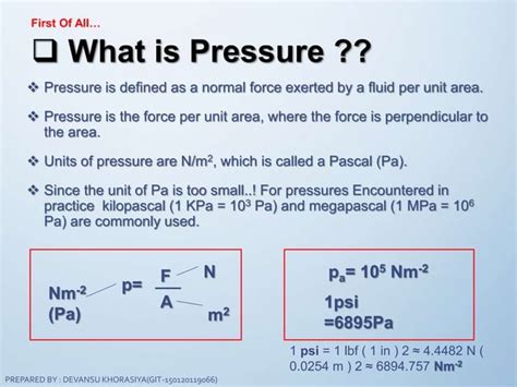 PRESSURE & HEAD (PART-1)