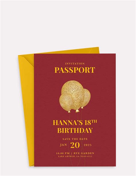 Passport Invitation Card Template in Pages, Word, Publisher, PSD ...