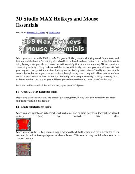 PDF 3D Studio MAX Hotkeys And Mouse Essentials DOKUMEN TIPS