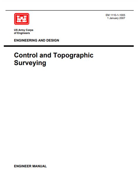 Control And Topographic Surveying Em 1110 1 1005 Asdso Dam Safety