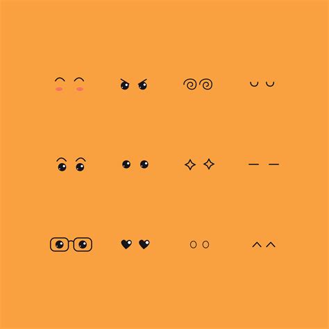 set of male eyes for kawaii drawings 2730372 Vector Art at Vecteezy