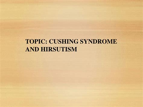 Solution Cushings Syndrome And Hirsutism Full Explanation Studypool