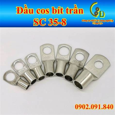 10cái Đầu cos dây điện bít SC 25 8 SC 35 8 đầu cốt đồng bấm dây