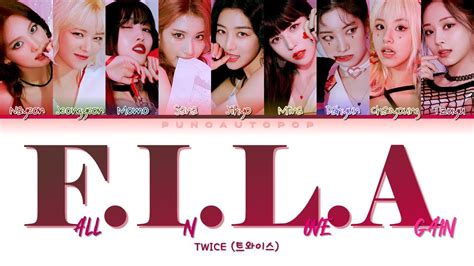 Twice 트와이스 F I L A Fall In Love Again Lyrics Colorcoded Eng Han