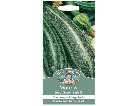 Marrow Seeds Long Green Bush 2 Knights Garden Centres